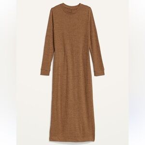 Old Navy Rib Knit Long Sleeve Maxi Shift Dress